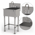 Thumbnail image #3 for Advance Tabco One-Station Floor-Mounted Stainless Steel Service Sink with Included Gooseneck Faucet