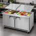 Thumbnail image #3 for Everest Refrigeration Mega-Top Open Top Prep Table, 2-Section, 59-1/8 Inch Wide, 24 x 1/6 Pan Capacity, Rear-Mounted Self-Contained Refrigeration