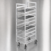 Thumbnail image #3 for Channel Manufacturing Standard Series Aluminum Cafeteria Tray Rack, Single Section, End Load, 24-Tray Capacity, 5-Inch Swivel Casters