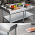 Thumbnail image #3 for 60 x 30 Inch Stainless Steel Equipment Stand with Galvanized Undershelf