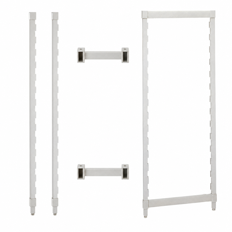 Product image #4 for Cambro Camshelving Premium Stationary Post Kit, 21-Inch x 84-Inch, Speckled Gray