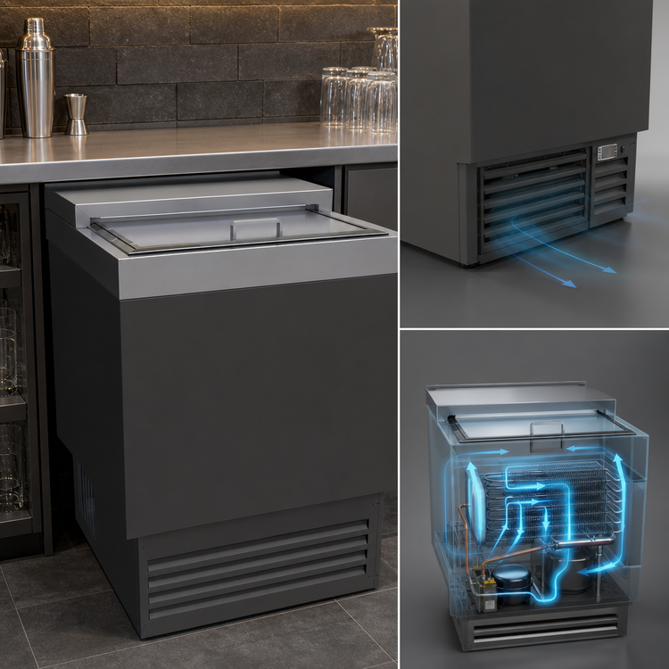 Product image #3 for 24-Inch Underbar Glass Froster with Top Sliding Door