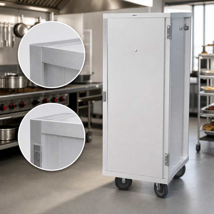 Product image #3 for Omcan USA 32-Tier Enclosed Mobile Aluminum Pan Rack Cabinet for 18 x 26 Inch Pans