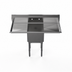 Thumbnail image #3 for Mixrite 54-Inch Freestanding 1-Compartment Stainless Steel Sink with Left and Right Drainboards