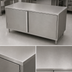 Thumbnail image #3 for BK Resources 72-Inch x 24-Inch Stainless Steel Chef Table Cabinet Base with Hinged Doors