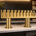 Thumbnail image #3 for Countertop Double Pedestal 10-Faucet Glycol-Cooled Draft Beer Tower, PVD Brass Finish