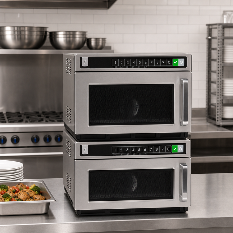 Product image #3 for Amana Commercial HDC182 Heavy Volume Countertop Microwave Oven, 0.6 Cu. Ft., 1800W, 208/240V, Window Door