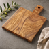 Thumbnail image #3 for American Metalcraft 14 x 9 Inch Olive Wood Rectangular Serving Board with Handle