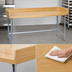 Thumbnail image #3 for Advance Tabco 84-Inch Bakers' Top Wood Work Table with Galvanized Base and 4-Inch Splash