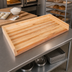 Thumbnail image #3 for John Boos Laminated Northern Hard Rock Maple Bakers' Work Table Top with 4-Inch Coved Backsplash, 48 x 36 x 1-3/4 Inches