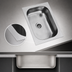 Thumbnail image #3 for Eagle Group Weld-In One-Compartment Stainless Steel Sink with 12 x 20 x 6-1/2 Inch Bowl and 2-Inch Drain