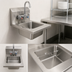 Thumbnail image #3 for Wall-Mounted Hand Wash Sink with 9