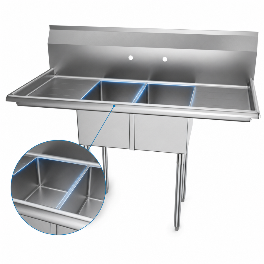 Dual Sink Compartments