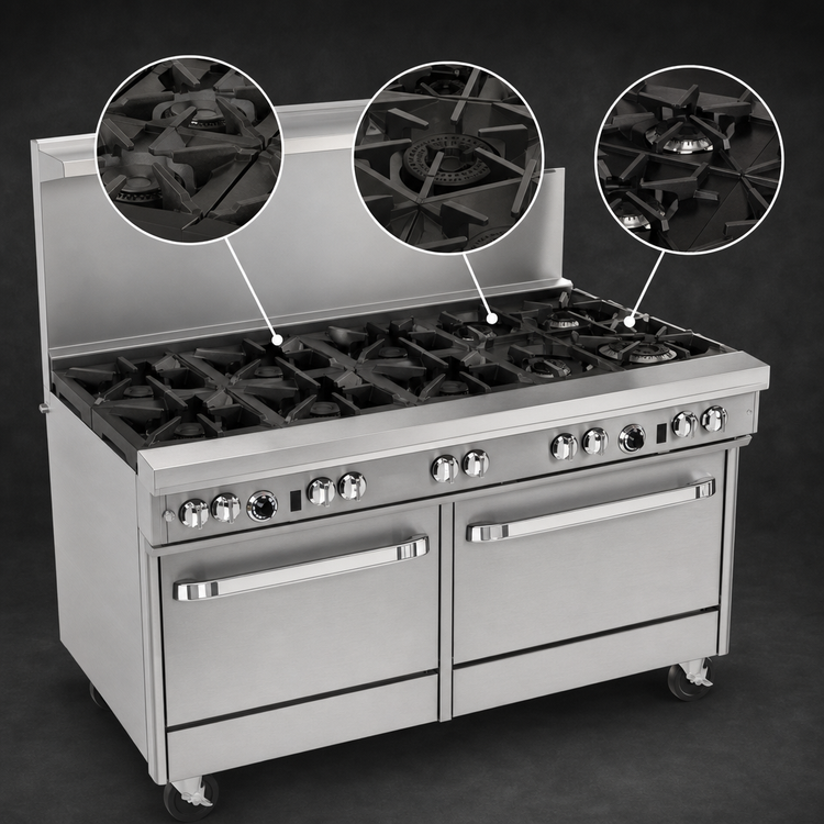 Product image #3 for Southbend Ultimate 60-Inch Gas Restaurant Range with 9 Burners and 2 Standard Ovens