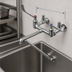 Thumbnail image #3 for T&S Brass B-0664-02 Wall-Mount Service Sink Faucet, 8-Inch Centers, 12-Inch Spout, Polished Chrome