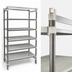 Thumbnail image #3 for Cambro Camshelving Elements XTRA 5-Tier High Density Top Rail Overhead Track Mobile Starter Unit, 24-Inch D x 54-Inch L x 80-Inch H, Speckled Gray