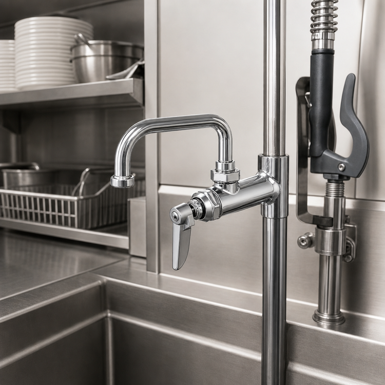 Product image #3 for T&S Brass Add-On Faucet for Pre-Rinse Units with 6-Inch Swing Nozzle