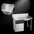 Thumbnail image #3 for Advance Tabco Undercounter Dish Table with Right-Side Sink Bowl, 72 x 30 Inch