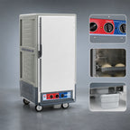 Thumbnail image #3 for Metro C5 Insulation Armour C537-MFS-U-GY Mobile Moisture Heated Holding & Proofing Cabinet, 3/4 Height, 14 Sheet Pan Capacity, Aluminum