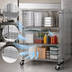 Thumbnail image #3 for Quantum Mobile Chrome-Plated Wire Security Cage with 2 Intermediate Shelves, 60