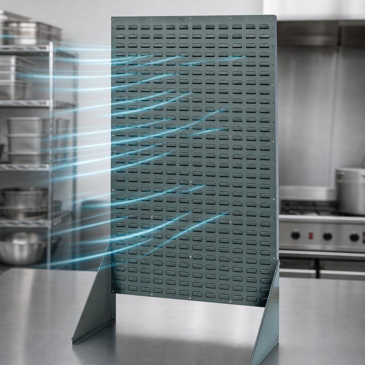 Product image #3 for Quantum 36 Inch Wide x 12-1/2 Inch Deep x 66 Inch High Louvered Rack, 800 lb. Capacity, Gray Enamel Coated Steel