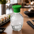 Thumbnail image #3 for Round Glass Soy Sauce Bottle with Green Pour Lid, Dozen Pack