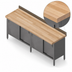 Thumbnail image #3 for John Boos 96-Inch x 30-Inch Wood Top Work Table with Cabinet Base, Sliding Doors, and Backsplash