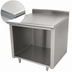 Thumbnail image #3 for Advance Tabco EK-SS-2412 144-Inch x 24-Inch Stainless Steel Work Table with Open Front Cabinet Base and 5-Inch Backsplash