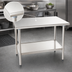 Thumbnail image #3 for Eagle Deluxe Series 60-Inch x 36-Inch Stainless Steel Work Table with Adjustable Undershelf