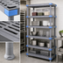 Thumbnail image #3 for Millenia 5-Shelf Stationary Polymer Shelving Starter Unit, 42W x 24D x 86H, Gray