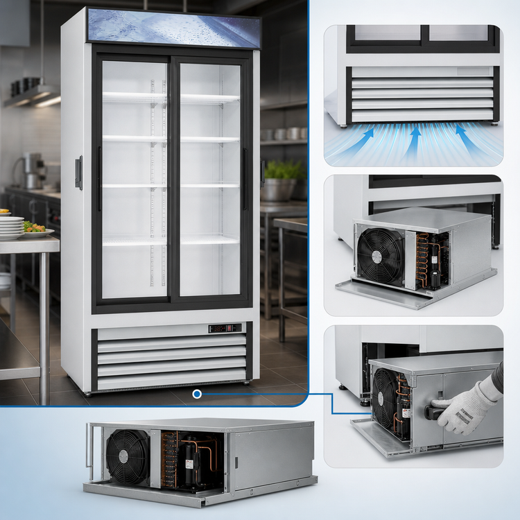 Product image #3 for Everest Refrigeration EMGR33C Two-Section Reach-In Sliding Glass Door Chromatography Refrigerator, 33 Cu. Ft.