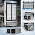 Thumbnail image #3 for Everest Refrigeration EMGR33C Two-Section Reach-In Sliding Glass Door Chromatography Refrigerator, 33 Cu. Ft.