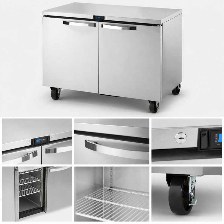 Product image #3 for True Spec Series 48-Inch 2-Door Undercounter Solid Door Refrigerator, SPEC Package 3, Stainless Steel, R290