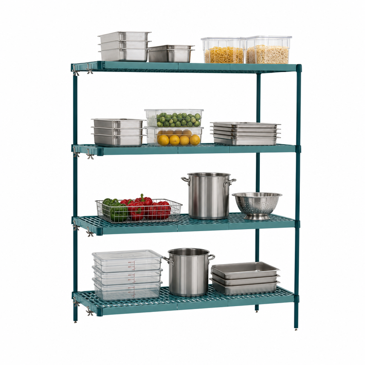 Product image #3 for Metro Super Erecta Pro 24 Inch W x 48 Inch D x 74 Inch H 4-Shelf Polymer Add-On Shelving Unit