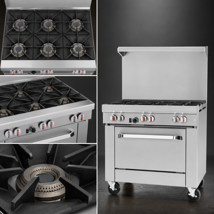 Product image #3 for Southbend S-Series 36.5-Inch Commercial Gas Range with 6 Open Burners and Standard Oven