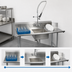 Thumbnail image #3 for BK Resources 36-Inch Left-to-Right Straight Soiled Dish Table with Pre-Rinse Sink and Faucet