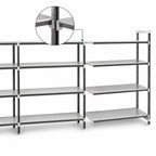Thumbnail image #3 for Cambro Camshelving® Elements EXA213072S4480 4-Tier Solid Composite Add-On Shelving Unit, 30"W x 21"D x 72"H, Speckled Gray
