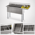 Thumbnail image #4 for KoolMore 63-Inch 3-Compartment Commercial Sink with Right Drainboard and Backsplash