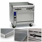 Thumbnail image #3 for Imperial (Middleby) Spec Series IHR-GT36-C 36-Inch Heavy-Duty Gas Range with 1-Inch Thermostatic Griddle and Convection Oven