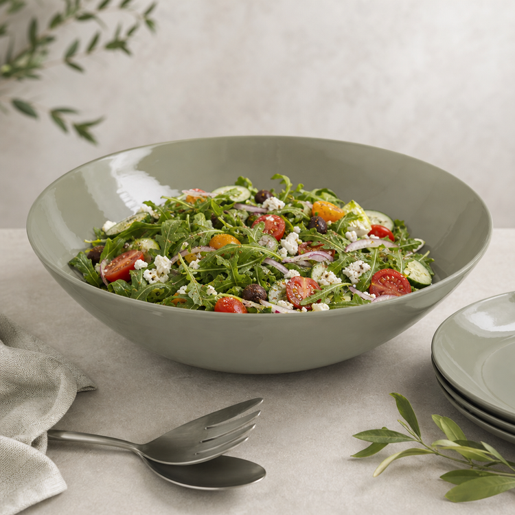 Product image #3 for American Metalcraft Crave Collection 10 Qt Round Melamine Serving Bowl, 16-Inch, Shadow Gray