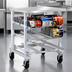 Thumbnail image #3 for New Age Mobile Counter-Height Can Storage Rack with Stainless Steel Top, 54 #10 or 72 #5 Can Capacity