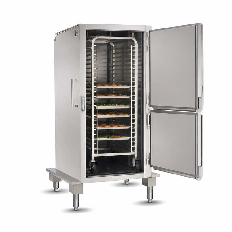Product image #3 for Electric Roll-In Rack Heated Holding Cabinet, 1 Section, Stainless Steel, 2 Dutch Doors