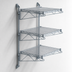 Thumbnail image #3 for Quantum 3-Shelf Wall-Mounted Cantilever Wire Shelving Starter Unit