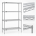 Thumbnail image #3 for EAGLEbrite Red-i-Pak 4-Tier Stationary Wire Shelving Unit, 36 x 24 x 63 Inches, Zinc Finish