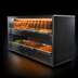 Thumbnail image #3 for BKI 2TSM-5024R Pass-Through Countertop Hot Food Display Warmer with 2 Slanted Shelves, 50-Inch