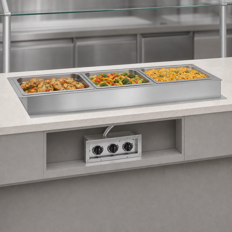 Product image #3 for Alto-Shaam Halo Heat Insulated Drop-In Electric Hot Food Well, 3 Full-Size Pan Capacity