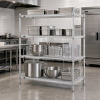 Thumbnail image #3 for Metro Super Erecta N346C 42"W x 18"D x 63"H Chrome Wire Shelving Starter Unit, 4 Shelves