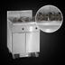 Thumbnail image #3 for Imperial IFSSP250ET Electric Floor Model Dual-Tank 50 lb. Fryer with Built-In Space Saver Filter System