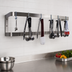 Thumbnail image #3 for Advance Tabco Wall-Mounted Stainless Steel Double-Bar Pot Rack, 60 Inch Wide, 18 Hooks