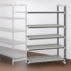 Thumbnail image #3 for Cambro Camshelving® Elements EXA243072V5480 24" Deep x 30" Wide x 72" High, 5-Tier Vented Polymer Shelving Add-On Unit, Gray